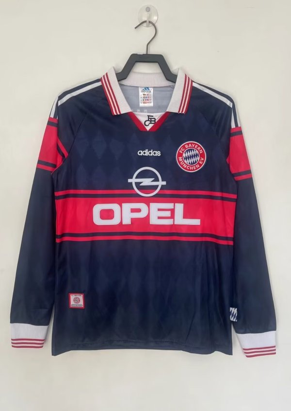 Bayern Munich Home Long Sleeve Retro 1:1 Quality Soccer Jersey 1997/1999