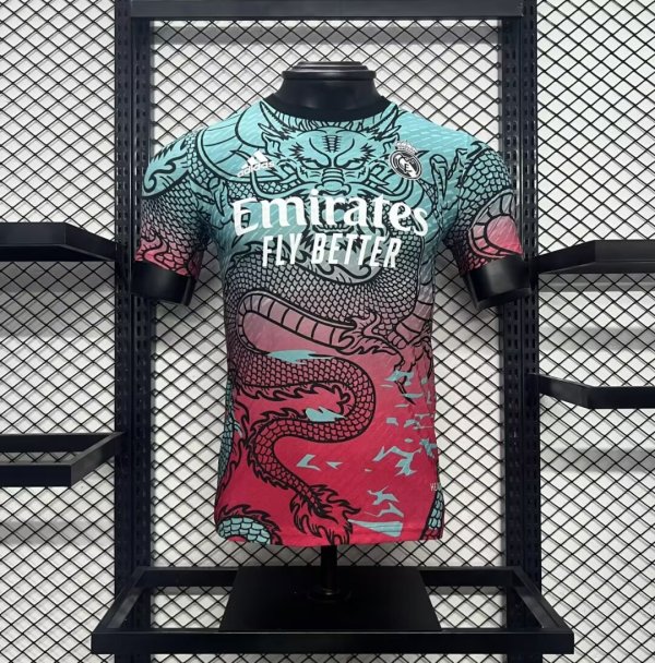 Real Madrid  Special  Edition  Light  Green  And  Red  Player 1:1 Quality Soccer Jersey 24/25