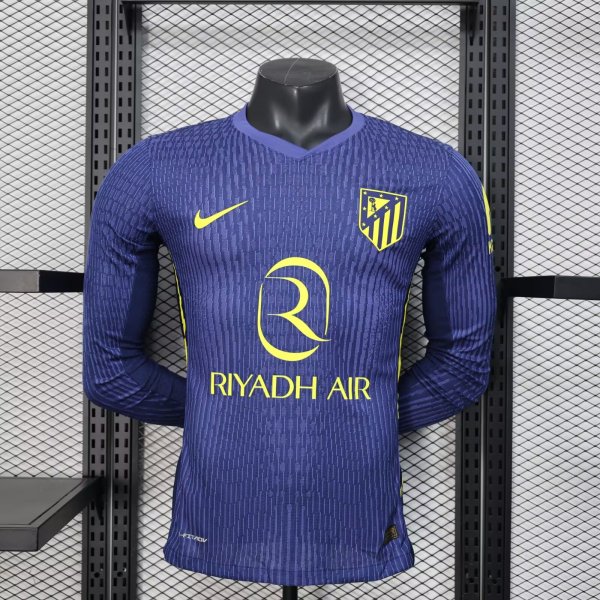 Atletico Madrid Away Long Sleeve Player 1:1 Quality Soccer Jersey 25/26