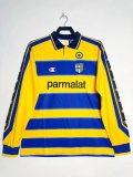 Parma  Long sleeves Yellow  Retro 1:1 Quality Soccer Jersey 1999/2000