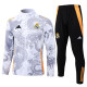 Real Madrid White (Inkjet Dragon)Training Tracksuit 1:1 Quality Training Jersey 24/25