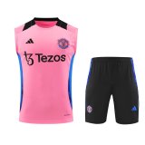 24/25 Manchester United Pink 1:1 Quality Training  Vest（A-Set）