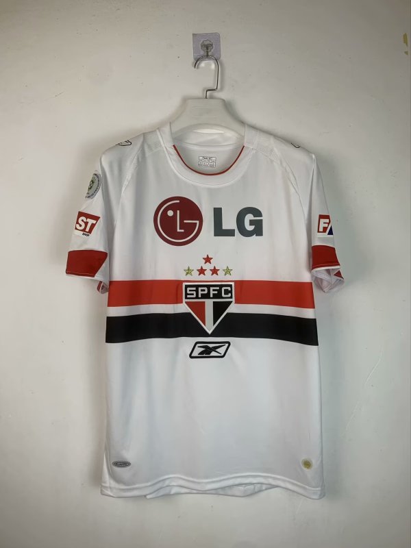 Sao Paulo Home White Retro 1:1 Quality Soccer Jersey 2006