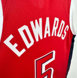 Team USA EDWARDS #5 Red 1:1 Quality NBA Jerseys 2024
