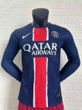 24/25 PSG Paris Home Long Sleeve Player 1:1 Quality Soccer Jersey