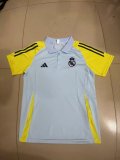 Real Madrid Polo Shirt Grey Fans 1:1 Quality Soccer Jersey 24/25