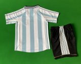 1998 Argentina Home 1:1 Quality Retro Kids Soccer Jersey