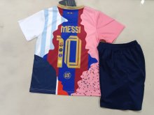 Barcelona Messi Commemorative Edition  Kids Kits 1:1 Quality Soccer Jersey 25/26