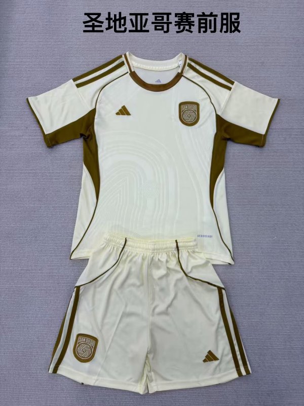 San Diego FC Pre match uniform Kids 1:1 Quality Soccer Jersey 25/26
