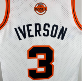 Nuggets IVERSON #3 White  Retro  热压 1:1 Quality NBA Jersey 2006/2007