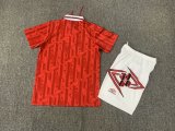 Manchester United Home Kids Kits Retro 1:1  Quality Soccer Jersey 1992/1994