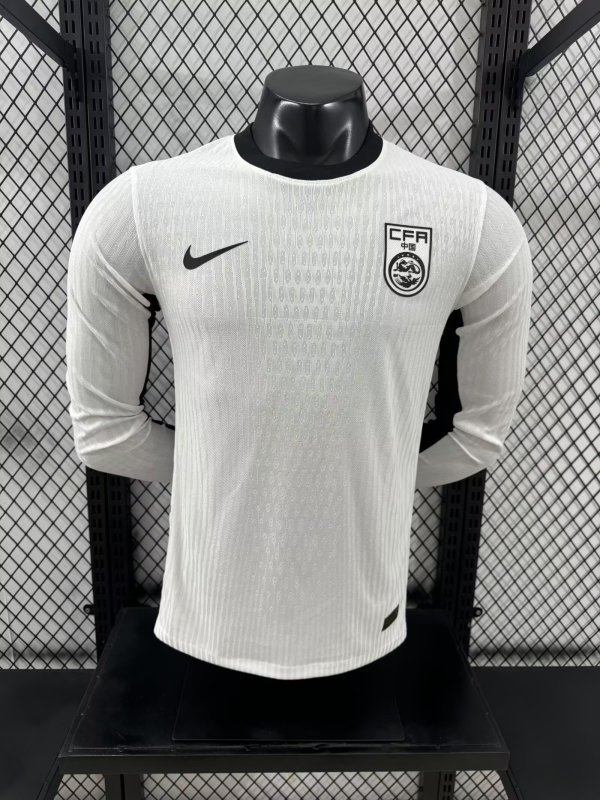 China Away Long Sleeve Player 1:1 Quality Soccer Jersey 24/25