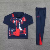 Paris Hooded  Long Sleeved Blue 1:1 Training suit 24/25