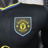 Manchester United Third   Long Sleeve Player  1:1 Quality Soccer Jersey 25/26