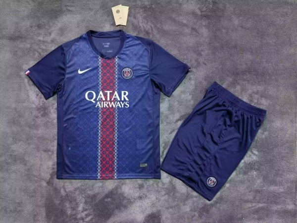 PSG Paris Home  Adult Kits  1:1  Quality  Soccer Jersey 25/26（成人套装）