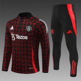 Manchester United Training  Red  And Black  1:1 Quality Training Jersey 24/25