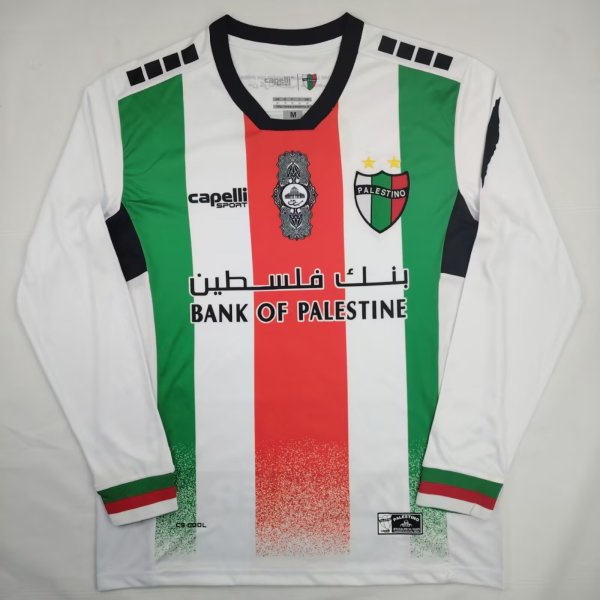 Palestine Home White Fans Long sleeve 1:1 Quality Soccer Jersey 24/25