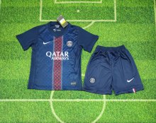 PSG  Paris Home Kids Kits 1:1  Quality Soccer Jersey 25/26