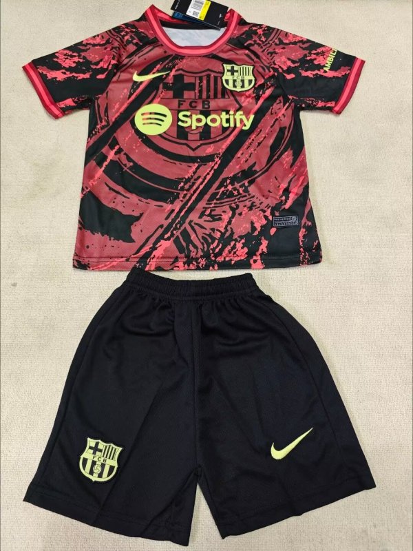 Barcelona Training clothes Kids Kits 1:1 Quality Soccer Jersey 25/26