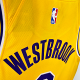 Lakers WETBROOK #0 Yellow 1:1 Quality NBA Jersey热压 2025