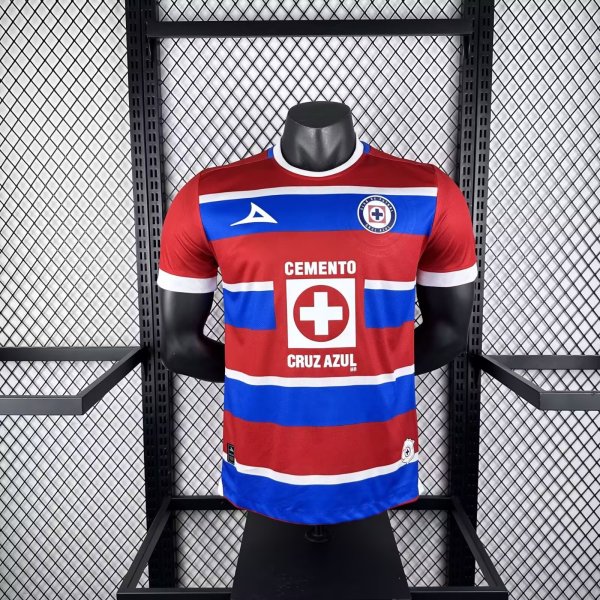 Cruz Azul Red Blue Cross Player 1:1 Quality Soccer Jersey 24/25
