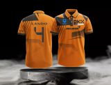 F1 racing suit T-shirt new McLaren team short sleeved Collared casual shirt 1:1 Quality F1 Jerseys 2024