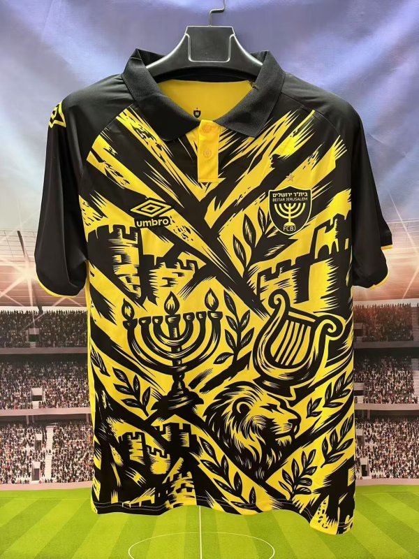 Beitar Jerusalem Pre match training uniform Fans 1:1 Quality Soccer Jersey 25/26