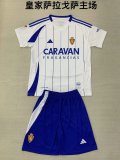 Real Zaragoza Home Kids Kits 1:1  Quality Soccer Jersey 24/25