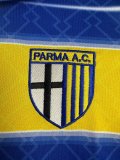 Parma Home Long sleeves Yellow  Retro 1:1 Quality Soccer Jersey 1998/1999