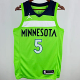 Timberwolves EDWARDS #5 Fluorescent Green 1:1 Quality NBA Jersey 24/25