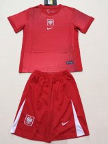 24/25 Poland  Away  Kids  1:1 Quality Soccer Jersey
