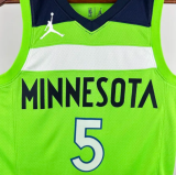 Timberwolves EDWARDS #5 Fluorescent Green 1:1 Quality NBA Jersey 24/25