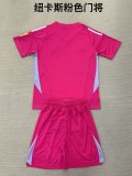 Newcastle Goalkeeper Pink Kids Kits 1:1 Soccer Jersey 24/25
