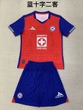 Cruz Azul Third  Kids Kits 1:1 Quality Soccer Jersey 24/25