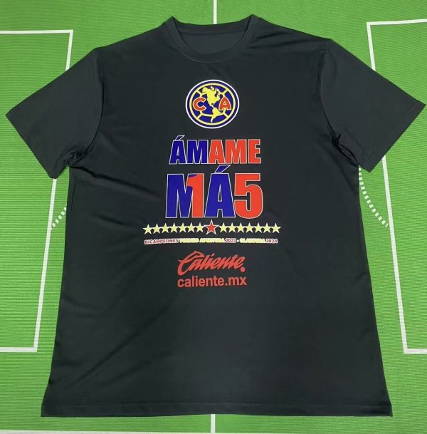 24/25   Club  America  Leisure  Black  Fans 1:1 Quality Soccer Jersey