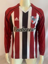 River Plate  Away Fans Long Sleeve 1:1 Retro Quality Soccer Jersey 2005/2006