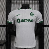 Sporting Lisbon White Away Player 1:1 Quality Soccer Jersey 24/25 Sporting Lisbon White Away Player 1:1 Quality Soccer Jersey 24/25