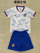USA Home White Kids Soccer Jersey 25/26