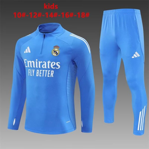 Real Madrid Baby Blue Kids 1:1 Quality Training Jersey 25/26