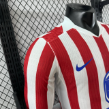 Atletico Madrid Home Long Sleeve Player 1:1 Quality Soccer Jersey 25/26