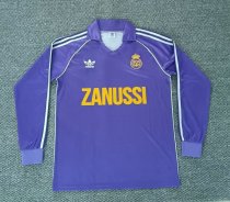 Real Madrid Away Purple Long Sleeve Fans 1:1 Retro Soccer Jersey 1984/1985 Real Madrid Away Purple Long Sleeve Fans 1:1 Retro Soccer Jersey 1984/1985