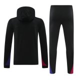 Barcelona Hooded  Long Sleeved Black 1:1 Training suit 24/25