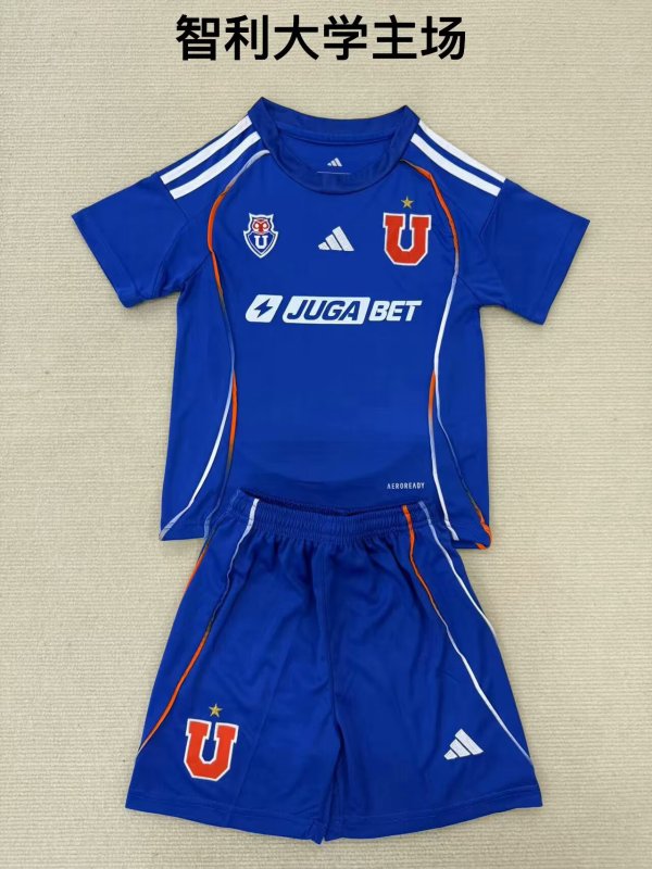 University of Chile Home Kids 1:1 Quality Soccer Jersey 25/26