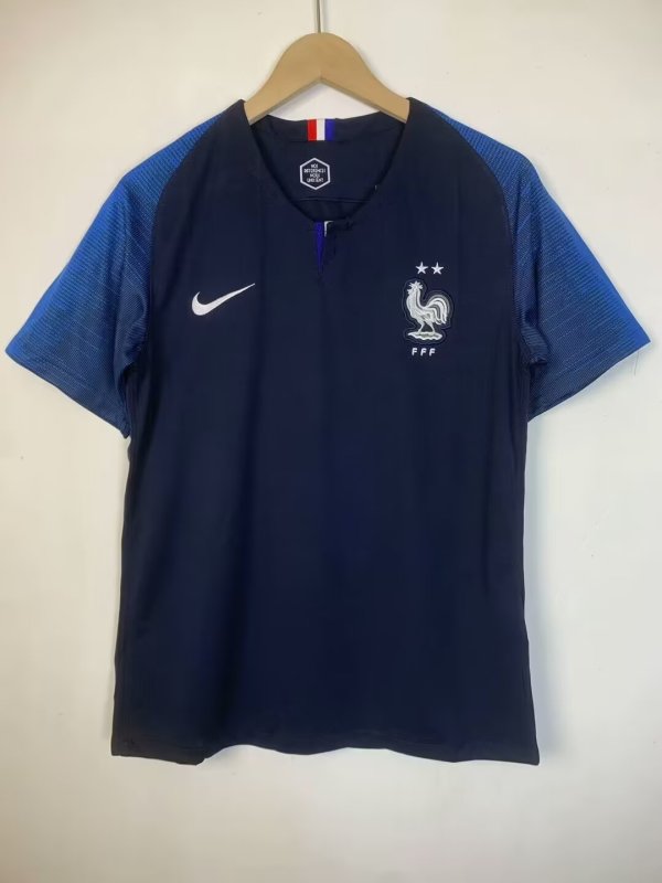 France Home Fans Retro 1:1 Quality Soccer Jersey 2018