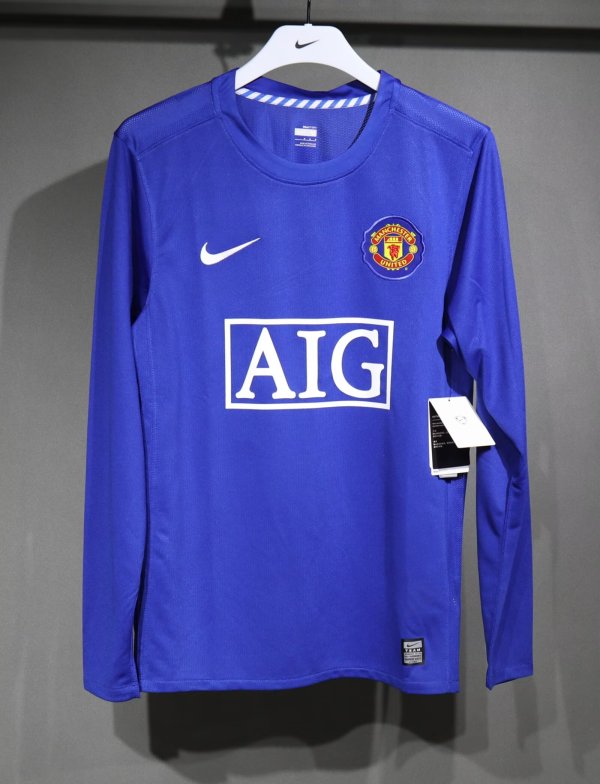Manchester United Third Long Sleeve Player 1:1 Quality Retro Soccer Jersey 2008/2009