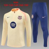 Barcelona Kids Beige Player Version 1:1 Quality Training Jersey 25/26