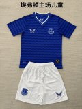 Everton Home Kids Kits 1:1 Quality  Soccer Jersey 25/26