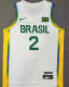 Brazil Team YAGO #2 White 1:1 Quality  NBA Jerseys 2024