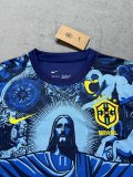 Brazil Jesus Special Edition Blue Fans 1:1 Quality Soccer Jersey 25/26