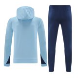 France Hooded Long Sleeved Blue 1:1 Training suit 24/25